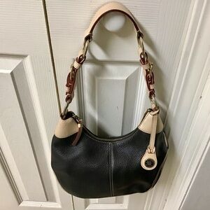 Dooney & Bourke Black and Cream Shoulder Bag
